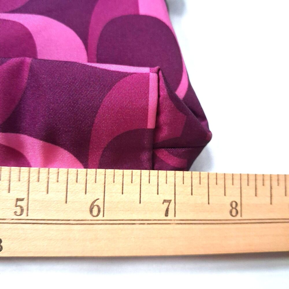 COACH Peyton Dream Cosmetic Bag Pouch Purple Pink Signature C Geometric NWOT '13 - Picture 5 of 8